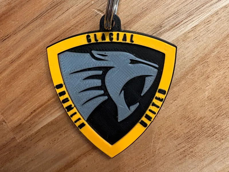 Glacial Drumlin United Soccer Keychain