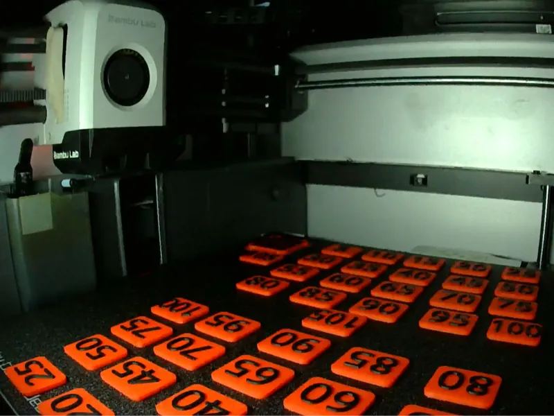 Numbered tags for weight equipment