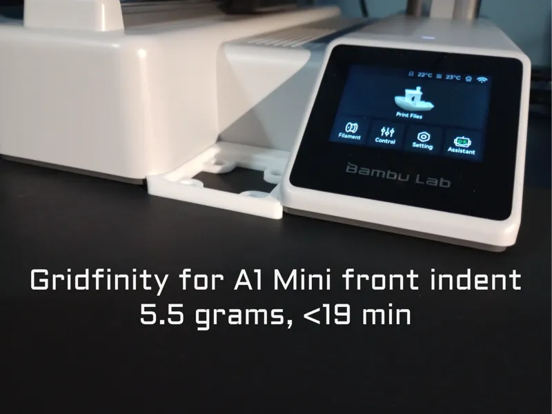 Gridfinity for A1 Mini front indent
