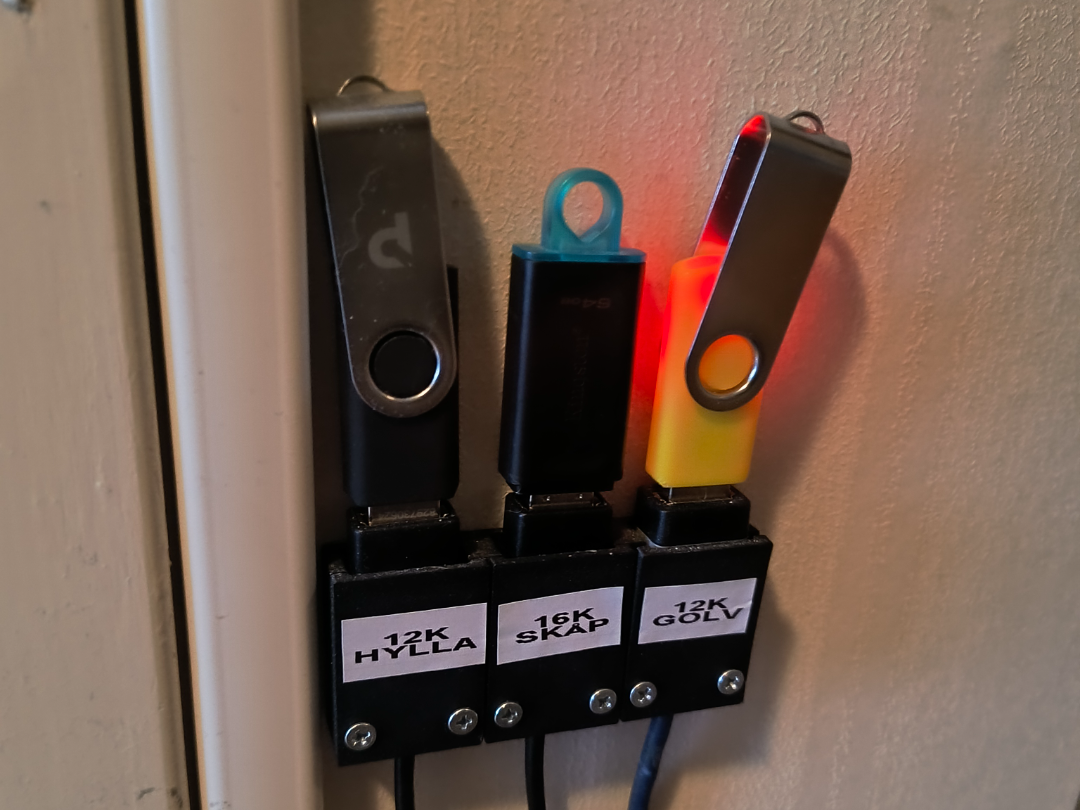 USB cable wall holder