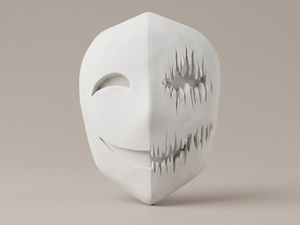Dual Personality Split Mask / Cosplay Mask - 1