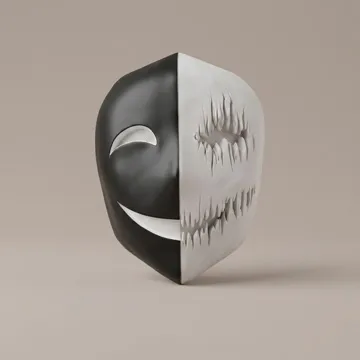 Pieza para disfraz o exhibición: Dual Personality Split Mask / Cosplay Mask — vista de referencia 4