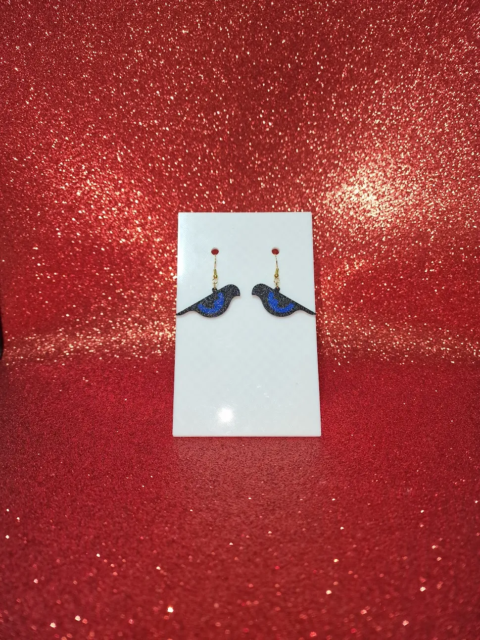 Bird eye earrings view 2