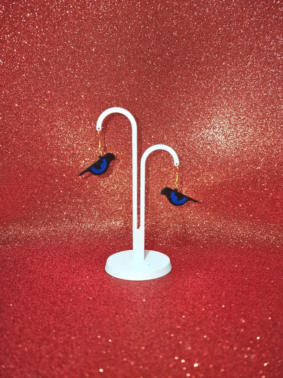 Bird eye earrings view 3