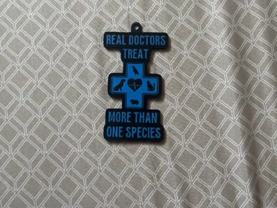 Real Doctors treat More than one species keychain