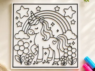 Unicorn Coloring Page