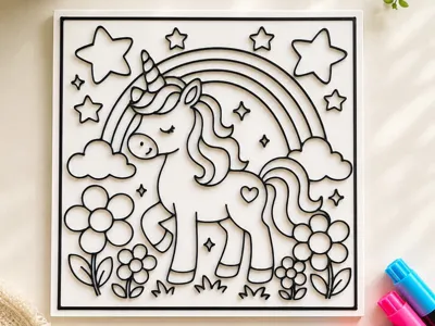 Unicorn Coloring Page
