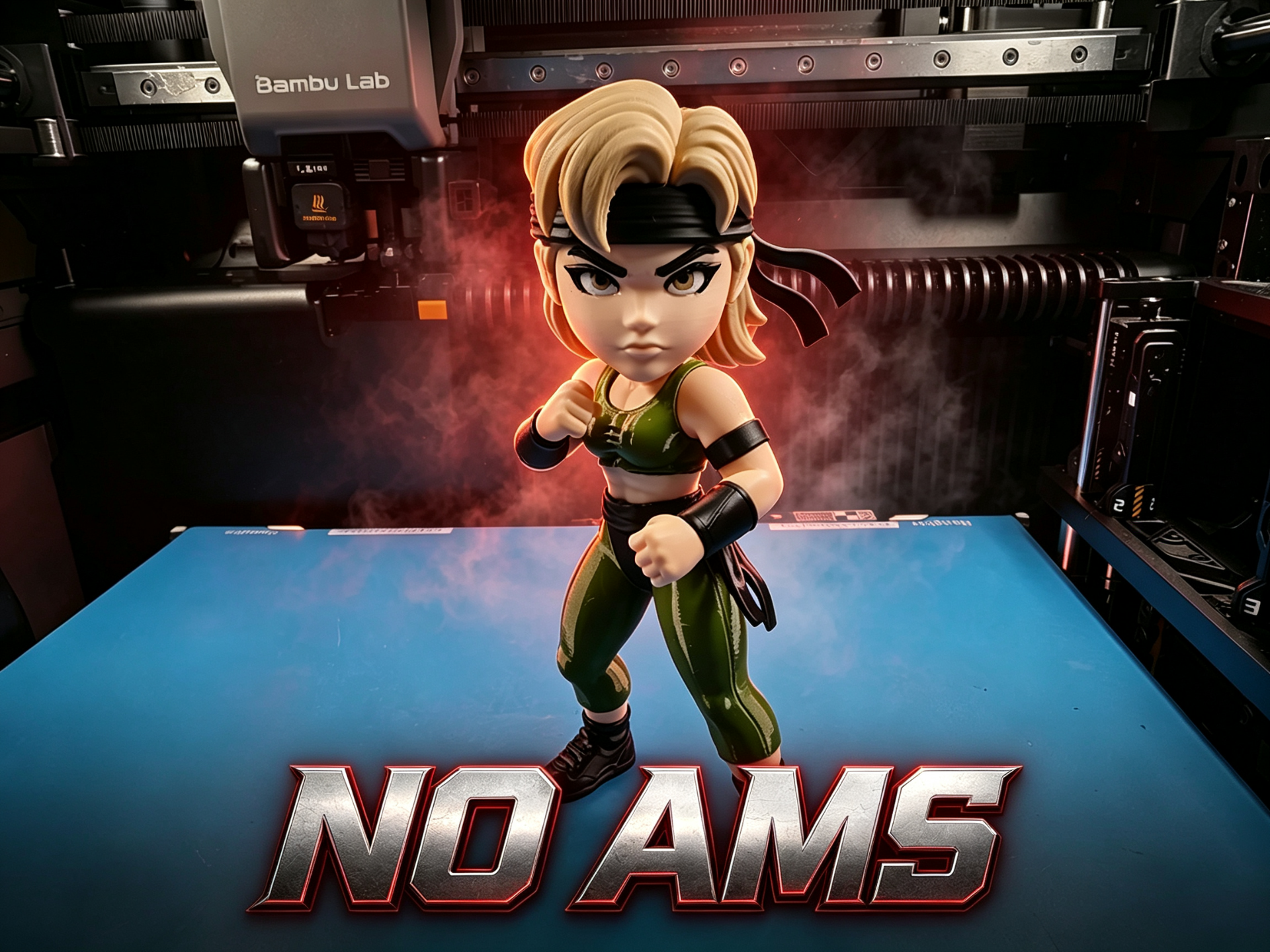 Q版真人快打 刀锋索尼娅Sonya Blade 分件打印(无需AMS) - 1