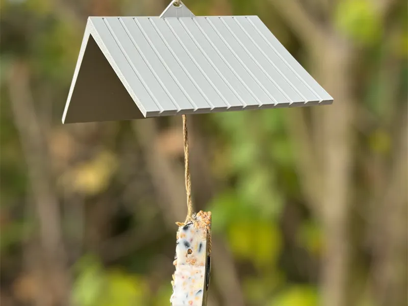 Flexible bird feeder mold with frame and roof