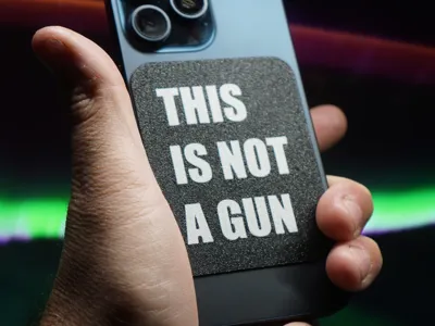 THIS IS NOT A GUN - Phone Plate - Protest Plaque