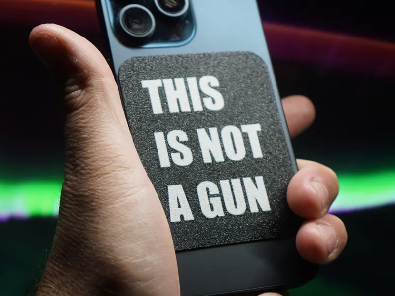 THIS IS NOT A GUN - Phone Plate - Protest Plaque