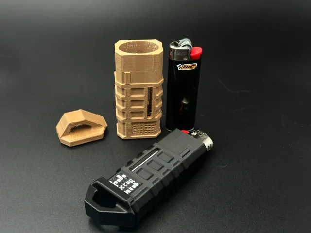 Magpul-Style Tactical BIC Lighter Case