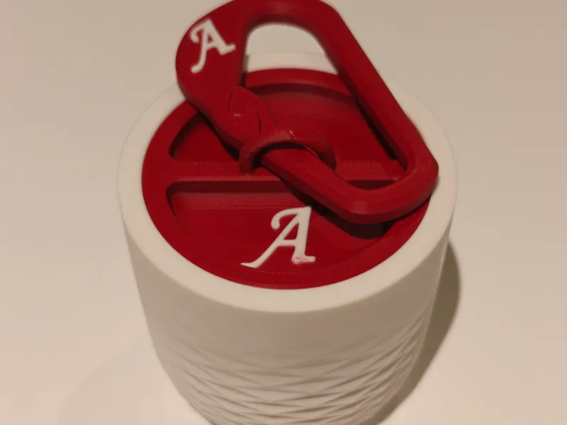 Pacifier Case with Carabiner and Initial