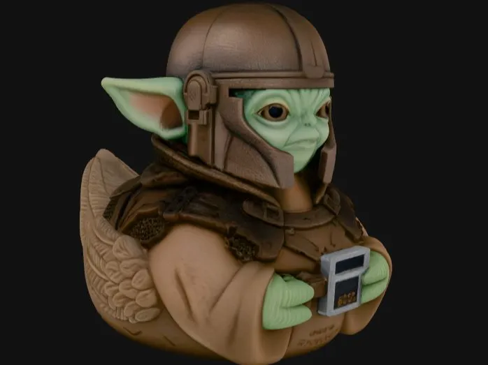 Baby yoda mandalorian duck  style