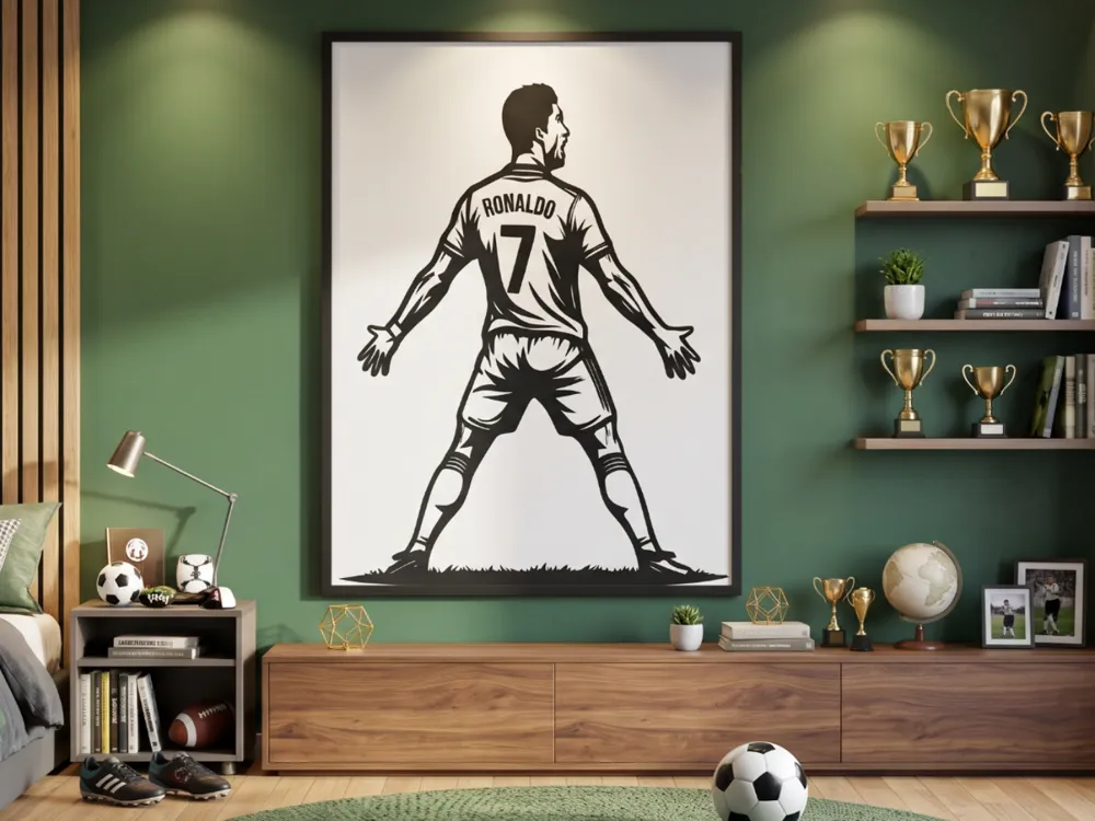 Cristiano Ronaldo CR7 Goal Celebration Wall Art - Free 3D Print Model ...