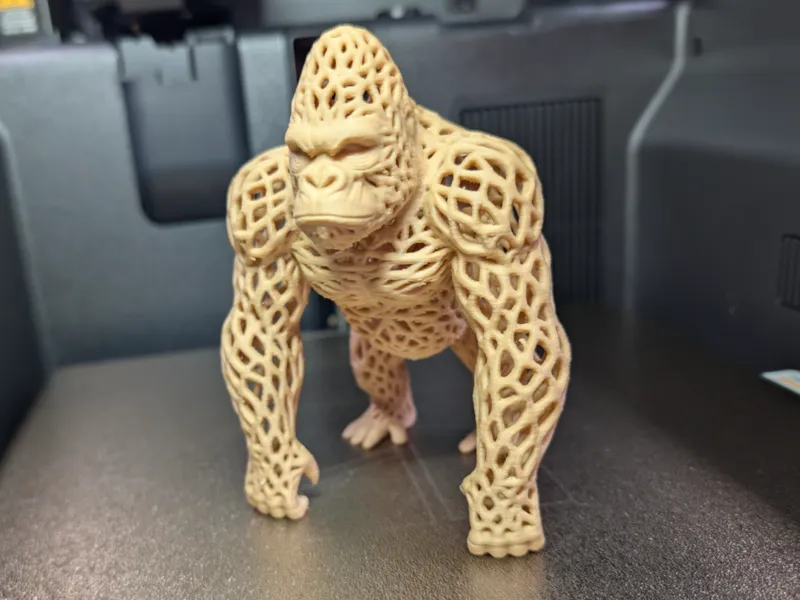 Wireframe Voronoi Silverback Gorilla
