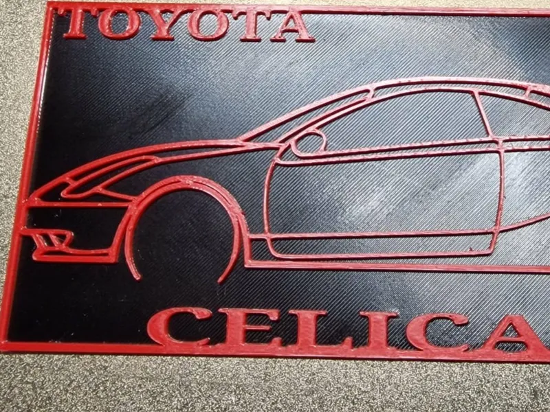 Toyota Celica WallArt Outline Silhouette