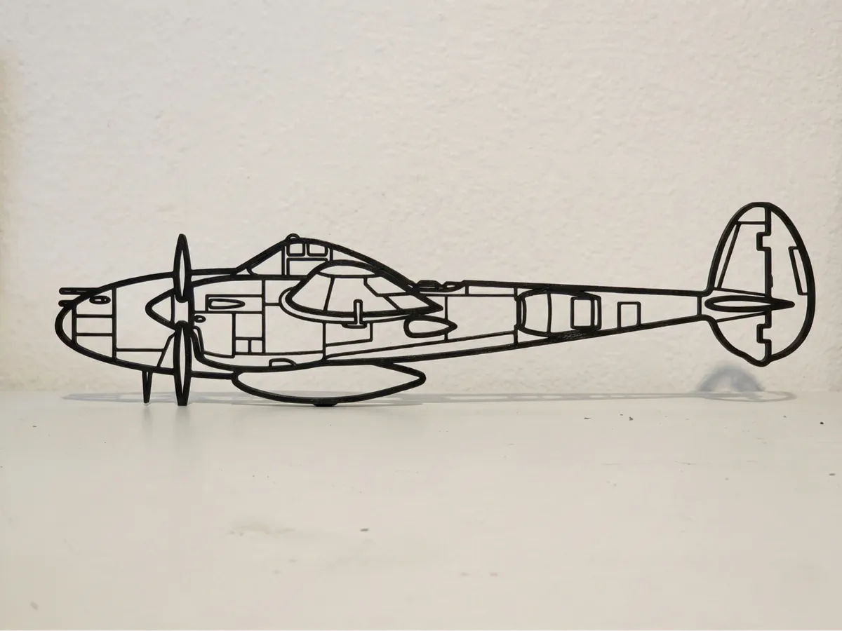 Décoration murale avion Lockheed P-38