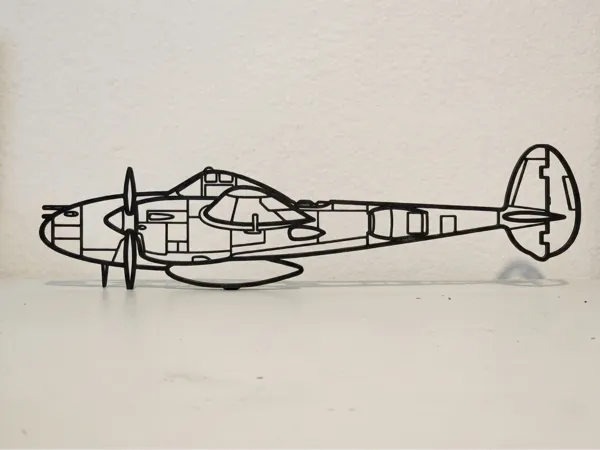 Décoration murale avion Lockheed P-38