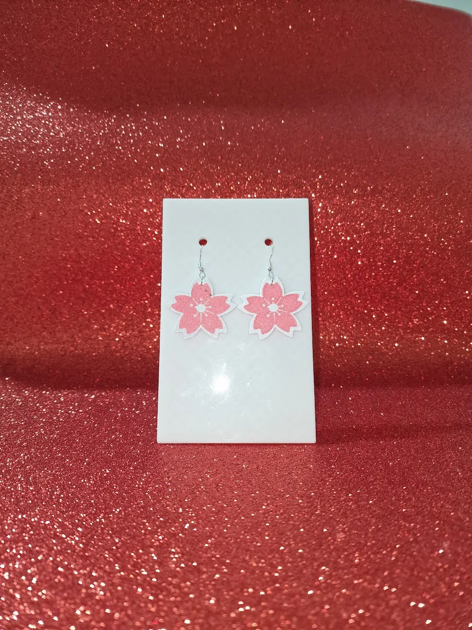 Cherry blossom earrings view 2