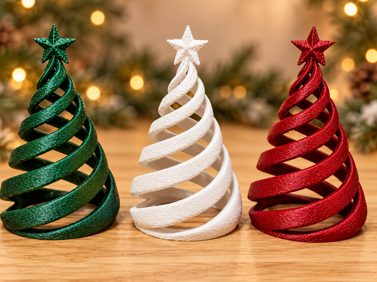 Spiral Christmas Tree with Star - 1