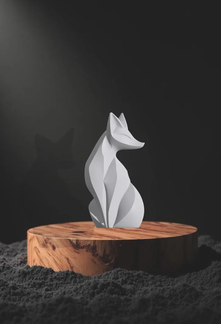 Geometric Fox – Minimal 3D Elegance - Free 3D Print Model - MakerWorld