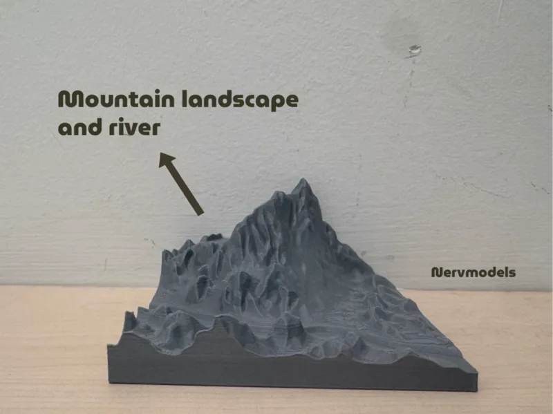 Mountain and river