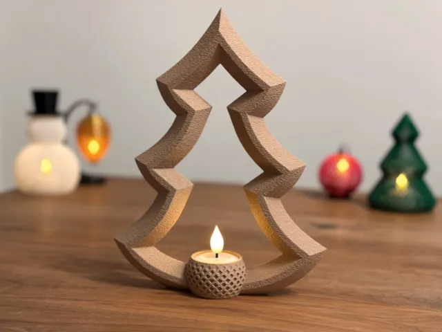 Designer Christmas Tree Tea Light Holder