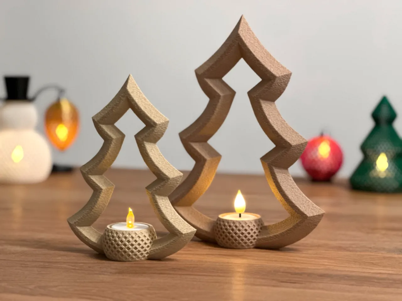 Designer Christmas Tree Tea Light Holder view 2