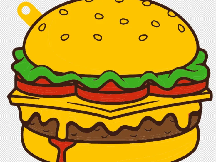 burger keychain