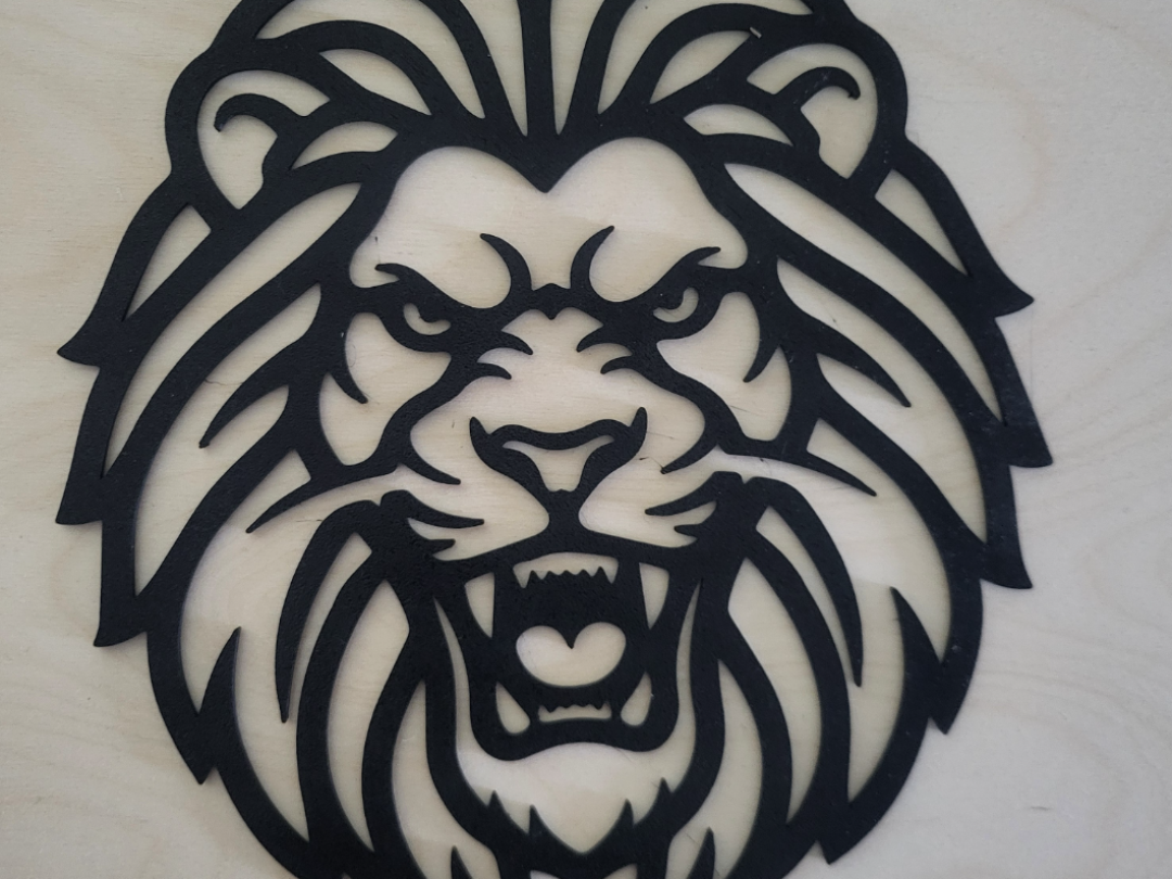 Geometric Lion Face Wall Art | Fast & Easy Print