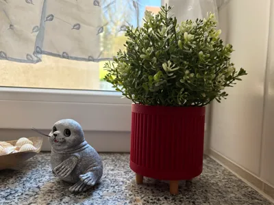Flower pot with feet