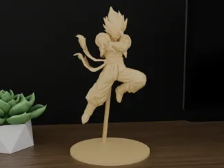 Gogeta statue Realistic Movement