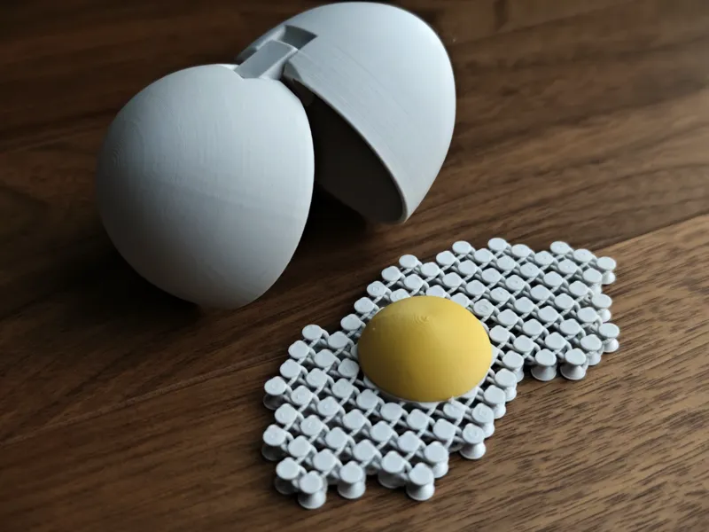 Toy egg with shell