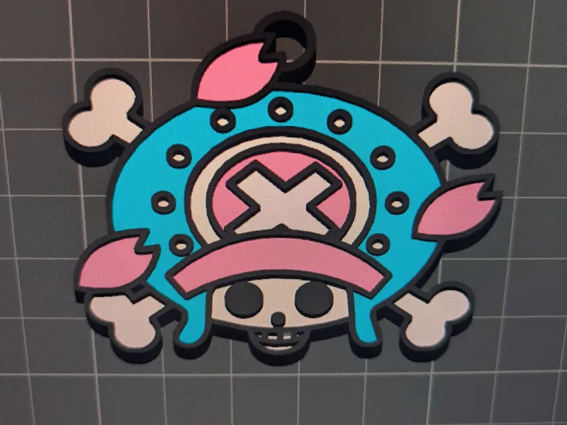 One Piece inspired chopper skull Keyring