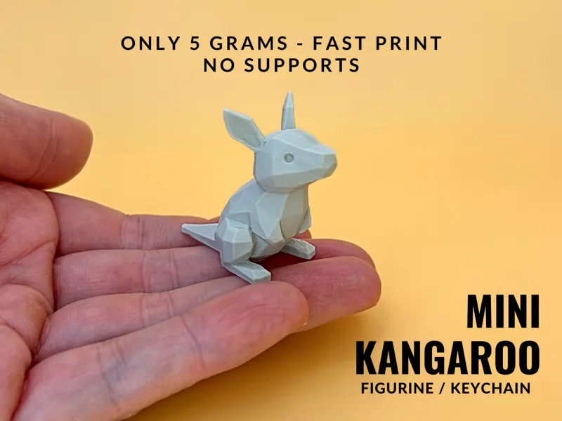 Mini Kangaroo - Figurine / Keychain - NO SUPPORTS