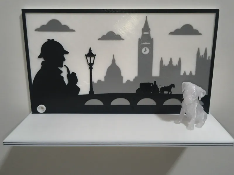 Sherlock Holmes London Wall Shelf