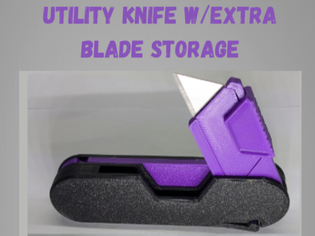Utility Knife With Extra Blade Storage