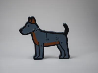 Flexi Dog Puzzle – Cute Articulated Animal Model