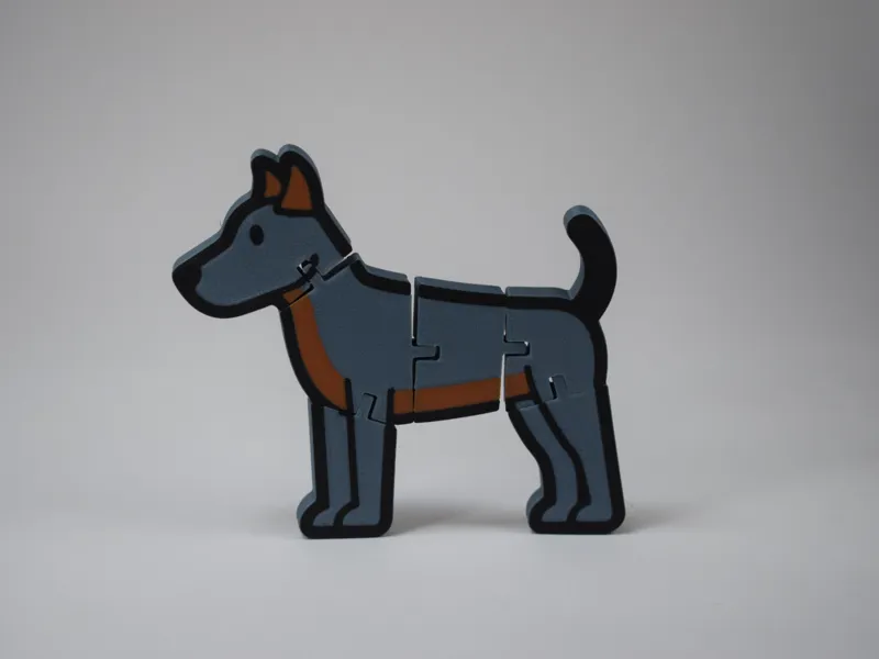 Flexi Dog Puzzle – Cute Articulated Animal Model