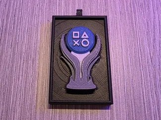 PS5 Keychain Platinum Trophy