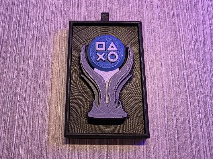 PS5 Keychain Platinum Trophy