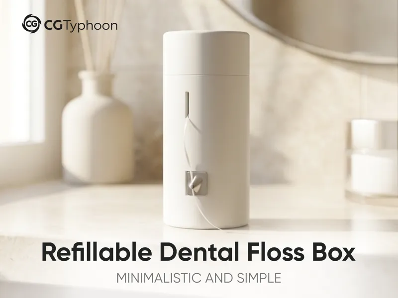 Refillable Dental Floss Box