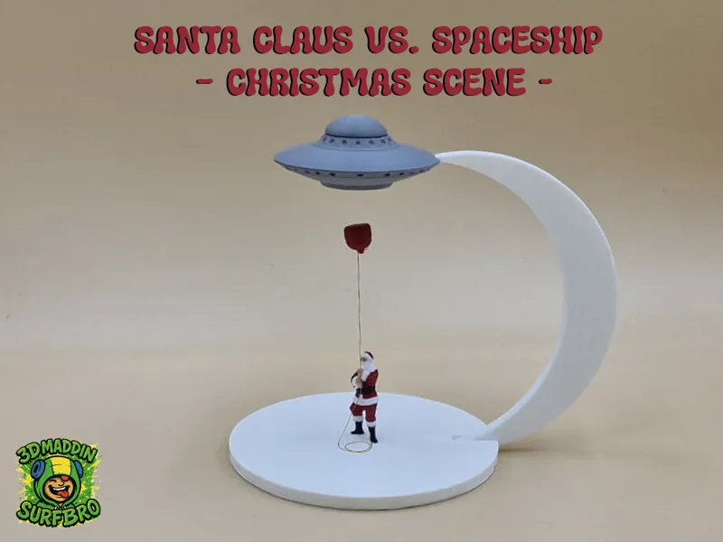 Santa Claus vs. Spaceship – Christmas Scene