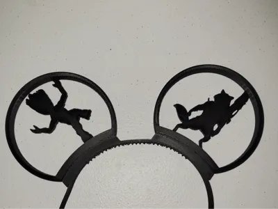 Rocket and Groot mouse ears for 5 magnet headband