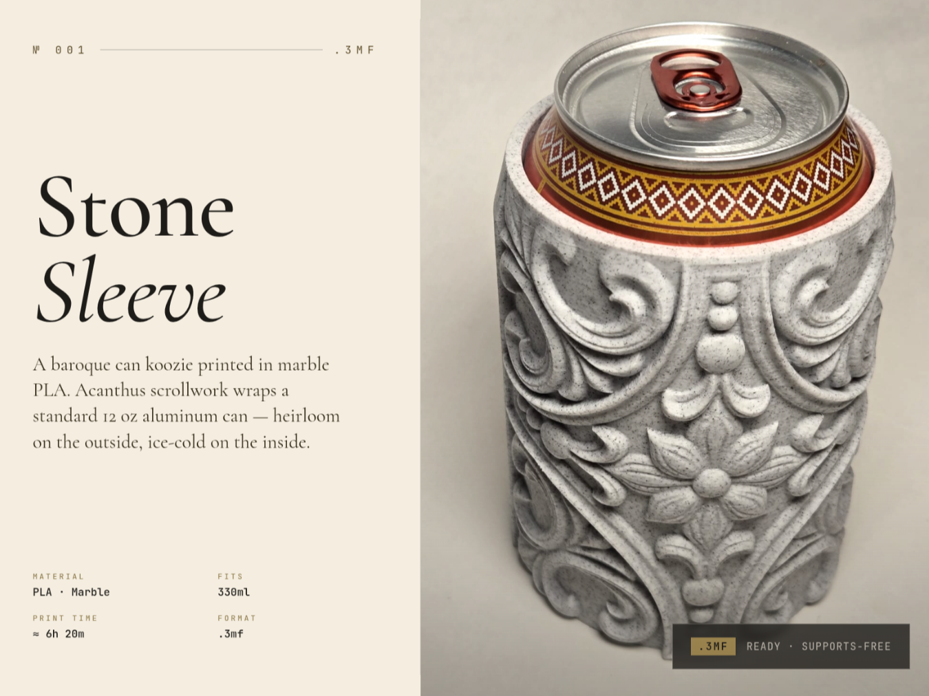 Stone Acanthus Can Koozie for real Queens
