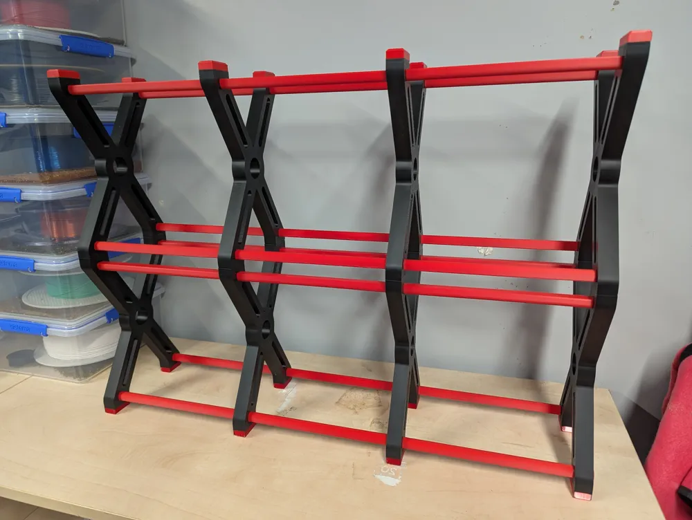 Modular Fully Printed Filament Spool Shelf Holder - Free 3D Print Model ...