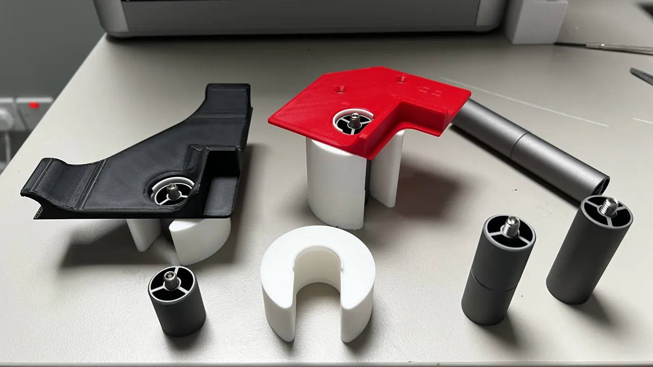 Creality Falcon 2 alignment spacer booster blocks view 3
