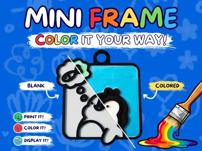 Mini Frames - Dreaming Penguin