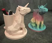 Porte-crayons licorne low poly — photo 3